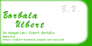 borbala ulbert business card